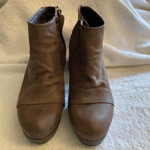 Cocilco Brown Leather Ankle Boots Size 39/8